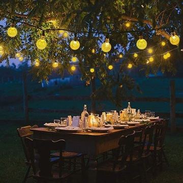 СОЛНЕЧНАЯ САДОВАЯ ГИРЛЯНДИЯ СОЛНЕЧНЫЕ ЛАМПЫ 50 СВЕТОДИОДНЫХ ЛАМПОЧЕК ДЛЯ БАЛКОНА 9,5М