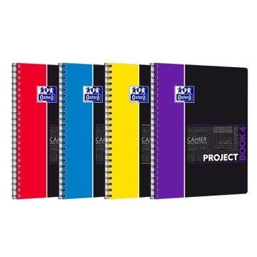 KOŁOZESZYT PROJECTBOOK A4 80K KRATKA OXFORD 40003743 - MIX KOLORÓW