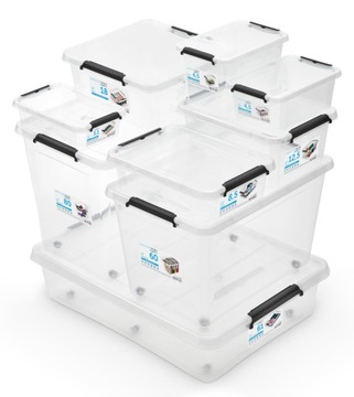 POJEMNIK PUDEŁKO ORGANIZE PLASTIKOWY Z POKRYWĄ 32 l