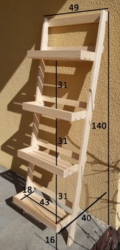 Белая наклонная подставка для цветов