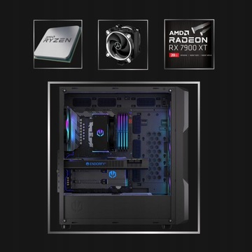 Komputer Gamingowy Ryzen 7 7800X3D RX 9070 XT 32GB DDR5 2TB M2