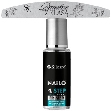 SILCARE Nailo PRIMER kwasowy pod żel zwiększający przyczepność uv + PILNIK