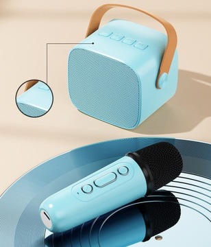 МИКРОФОН БЕСПРОВОДНОЙ ДИНАМИК НАБОР BLUETOOTH КАРАОКЕ СВЕТОДИОДНАЯ ПОДСВЕТКА