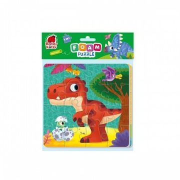 ПЕННЫЙ ПАЗЛ 2В1 ДИНОЗАВРЫ ДЛЯ МАЛЫШЕЙ ROTER KAFER PUZZLE