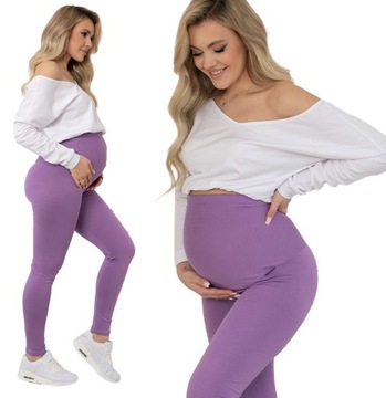 LEGGINSY CIĄŻOWE DŁUGIE GETRY PANEL LEGINSY 4XL