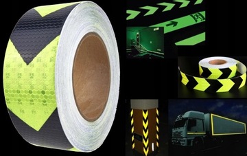 ЖЕЛТАЯ САМОКЛЕЯЩАЯСЯ КОНТУРНАЯ СВЕТООТРАЖАЮЩАЯ ЛЕНТА 5 м