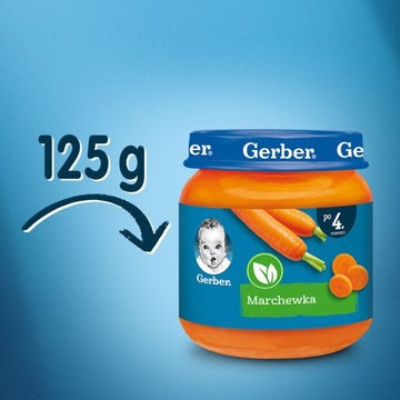 GERBER морковный ужин 6x125г