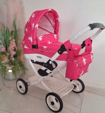 Солидная польская кукольная коляска, глубокая кукла Adbor LILY