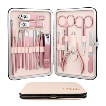 PROFESJONALNY ZESTAW PEDICURE | MANICURE |18 NARZĘDZI |PIELĘGNACJI PAZNOKCI