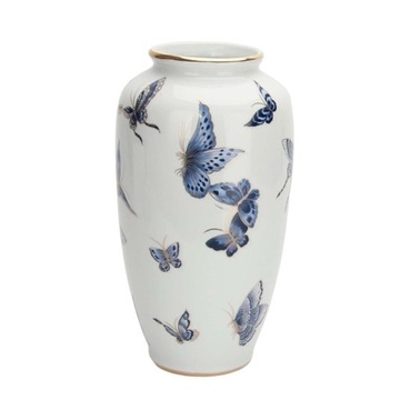 Китайская керамическая ваза с большим широким горлышком в стиле ретро