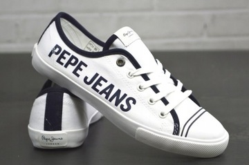 BUTY PEPE JEANS PLS30954 800 GERY BRADING 6 TRAMPKI -50%