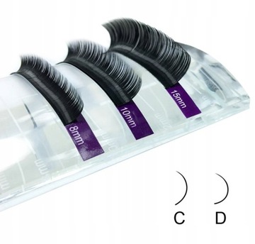 Ресницы Nagaraku Mink C 0,07 15 мм 16 полосок черные