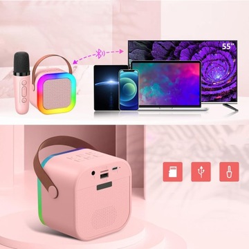 НАБОР ДЛЯ КАРАОКЕ С МИКРОФОНОМ И ДИНАМИКОМ BLUETOOTH