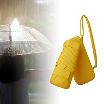 Parasol podróżny Wodoodporny Mini Parasol Żółty