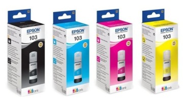 Оригинальная бутылочка с чернилами Black Epson 103 (T00S1, C13T00S14A)