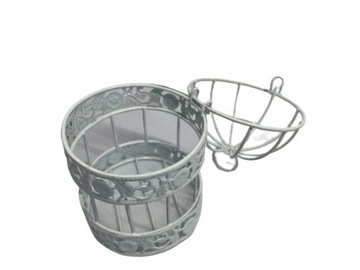 МИНИ-ДЕКОРАТИВНАЯ КЛЕТКА, БЕЛАЯ МЕТАЛЛИЧЕСКАЯ КЛЕТКА