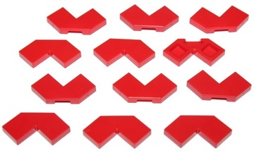 F23*LEGO 27263 PŁYTKA Narożna Gładka Tile 2x2 czerwona Red NOWA 12 szt