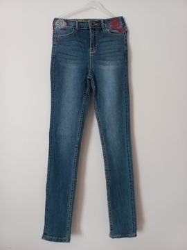 Desigual damskie spodnie jeans wysoki stan 24