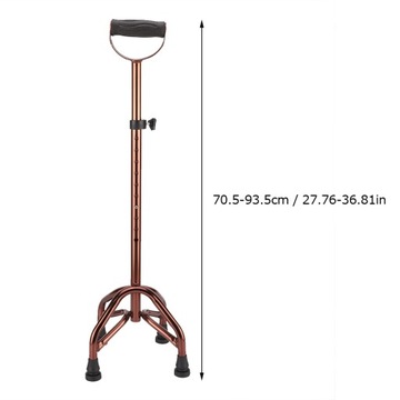 Телескопическая, нескользящая, металлическая трость на четырех ножках, ZP