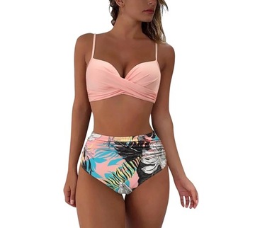 Женский купальный купальник с двумя точками с высоким состоянием XL