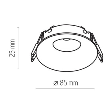 TK Lighting IP44 встраиваемый светильник EYE белый 3500