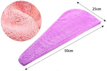 TURBAN Z MIKROFIBRY RĘCZNIK NA GŁOWĘ DO WŁOSÓW Superchłonny BEŻOWY GlossyMe