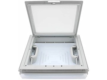 Мансардное окно MPK 40x40 серое RAL 7035 с москитной сеткой для прицепа или кемпера