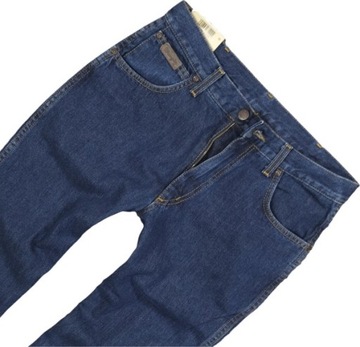 WRANGLER TEXAS SPODNIE jeansowe darkstone W32 L34