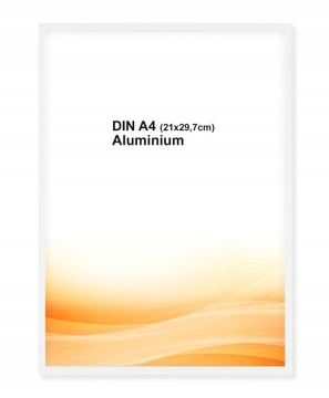 RAMKA Na Zdjęcia ALUMINIOWA 21x29,7 A4 BIAŁA Rama na zdjęcie 21x30 Plexi