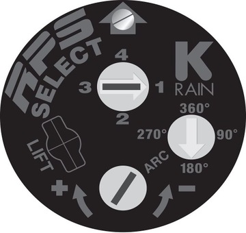 Интеллектуальный разбрызгиватель K-RAIN RPS SELECT, 4 диапазона регулировки – РЕКОМЕНДУЮ