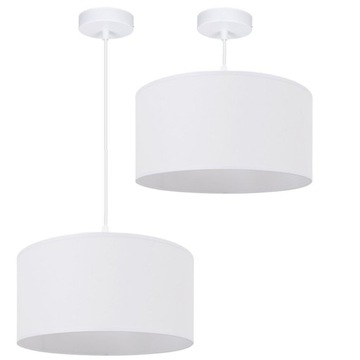 KLASYCZNA WISZĄCA LAMPA ŻYRANDOL WALEC ABAŻUR LED