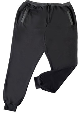 DUŻE MĘSKIE SPODNIE DRESOWE VIKING ROCKY CZARNE wzrost182cm/6XL