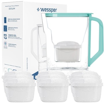 DZBANEK FILTRUJĄCY WESSPER 2,7L + 10 FILTR AQUAMAX