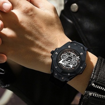 Zegarek na rękę BINBOND B2266 kwarcowy czarny
