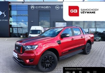Ford Ranger V Podwójna kabina Facelifting 2019 2.0 EcoBlue 213KM 2022 Ford Ranger 2.0 EcoBlue 213KM STORMTRAK Automat 4X4 SalonPL FV23 2.0 213KM