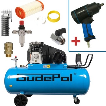 KOMPRESOR OLEJOWY 200l GUDEPOL GD 38-200-475+KLUCZ