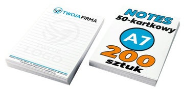 NOTES A7 notatniki BLOCZKI Reklamowe 200 sztuk