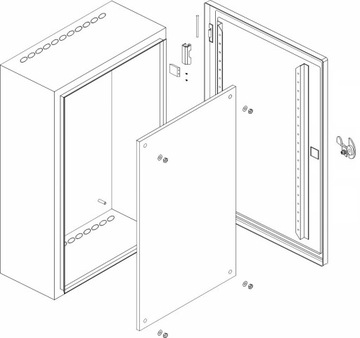 ЭЛЕКТРИЧЕСКАЯ КОРОБКА РАСПРЕДЕЛИТЕЛЬНОГО УСТРОЙСТВА МЕТАЛЛ. КОРПУС 40х30х20