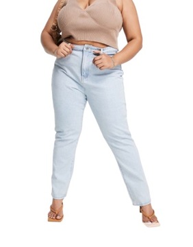 PLUS SIZE SPODNIE JEANSOWE NIEBIESKIE 48 1XMI