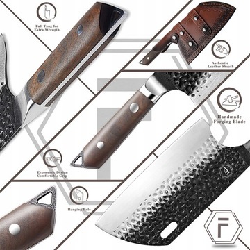 Профессиональный кухонный нож FANTECK ручной ковки