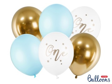 Balon na 1 urodziny roczek chłopca x 6 szt