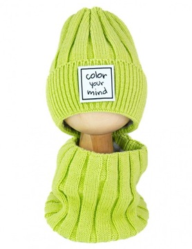 Zimowy komplet dziecięcy COLOR czapka + komin