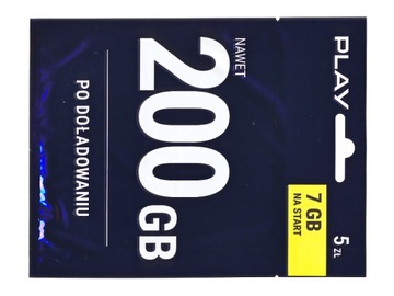 Starter PLAY 5 zł + 7 GB - internet na kartę, archiwalny