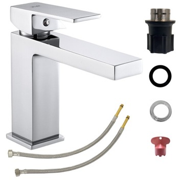 BATERIA UMYWALKOWA NISKA STOJĄCA KWADRATOWA JEDNOUCHWYTOWA ARS VALVEX CHROM