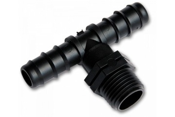 10x Trójnik Rozdzielacz Do Węża Zasilającego PE 25mm Gwint Zewnętrzny 1/2'
