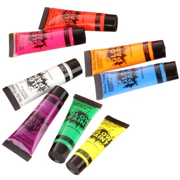 ФЛУОРЕСЦЕНТНАЯ КРАСКА ДЛЯ ЛИЦА, СВЕТЛАЯ КРАСКА ДЛЯ ТЕЛА