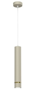EWILIGHT Lampa sufitowa wisząca TUBE 1xGU10 beż/złoty