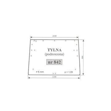 szyba tylna Renault TX TS TZ 7700062092