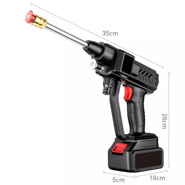 BEZPRZEWODOWA MYJKA WYSOKOCIŚNIENIOWA 2X7500MAH ELEKTRYCZNA MYJKA SAMOCHODU