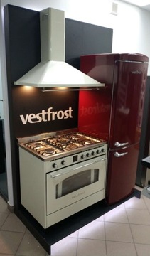 VESTFROST ZESTAW RETRO LODÓWKA KUCHNIA OKAP +SMEG